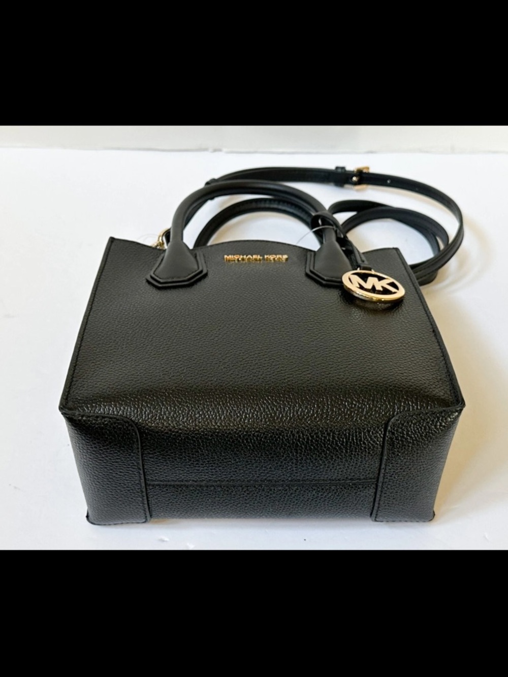 Michael Kors Mercer Medium Satchel Shoulder Crossbody Bag Black - Picture 4 of 7